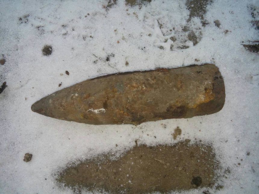 Знайдений у Липовці артилерійський снаряд знищили сапери