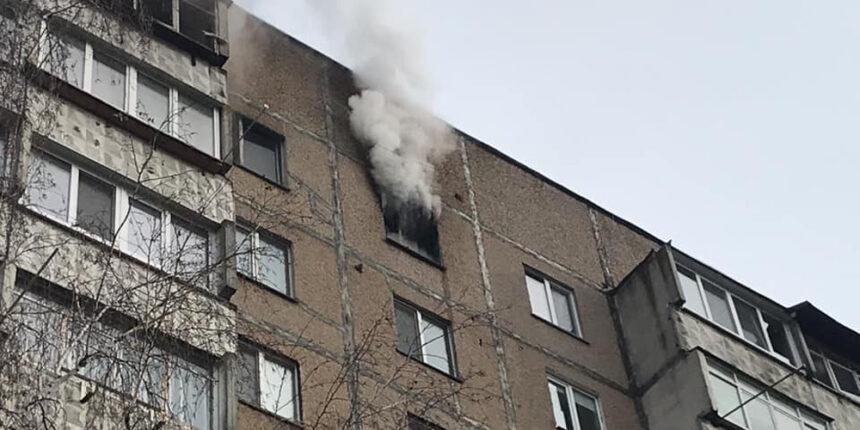 У Вінниці горіла десятиповерхівка на вул.Антонова