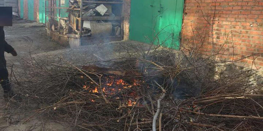 Заплатив штраф за багаття по вулиці Гліба Успенського у Вінниці