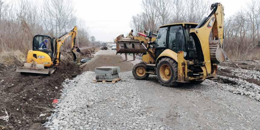 У Вінниці триває будівництво дороги по вулиці Гонти