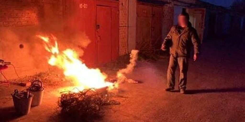 У Вінниці склали протокол на порушника, що палив резину