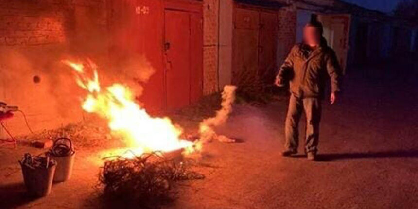 У Вінниці склали протокол на порушника, що палив резину