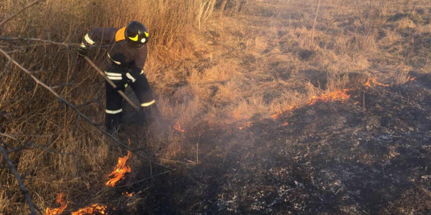 На Вінниччині за добу рятувальники ліквідовали 9 пожеж сухостоїв