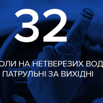 Вінницькі патрульні на вихідних зупинили 32 п'яних водіїв