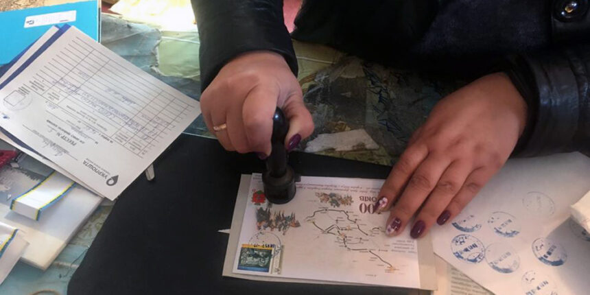 Марку на конверті в честь Першого Зимового походу погасили у Писарівці
