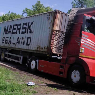 У Немирівському районі згоріла вщент кабіна вантажівки - сам вантаж вдалось врятувати
