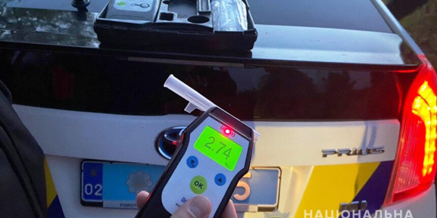 На Вінниччині протягом вихідних працівники поліції виявили 45 нетверезих водіїв