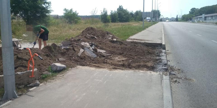 У Вінниці підприємець відшкодує збитки за зруйновану пішохідну доріжку