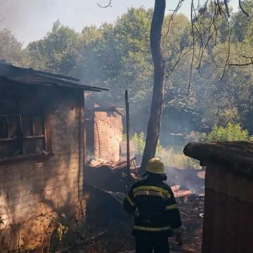 У Липовецькому районі рятувальники ліквідували пожежу на території приватного домоволодіння
