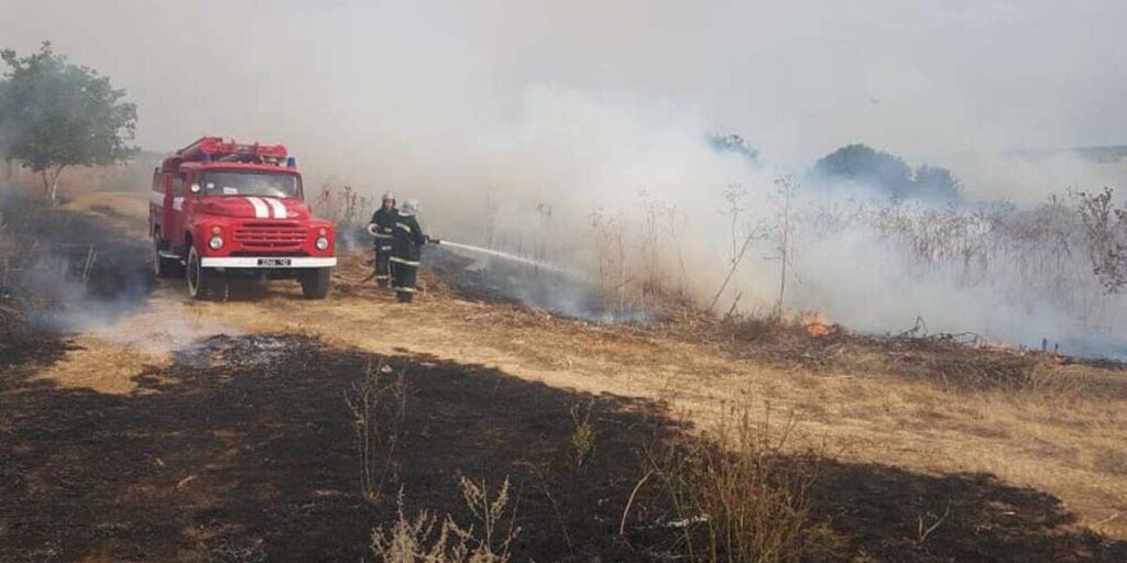 Рятувальники Вінниччини ліквідовували загоряння сухої рослинності в семи районах