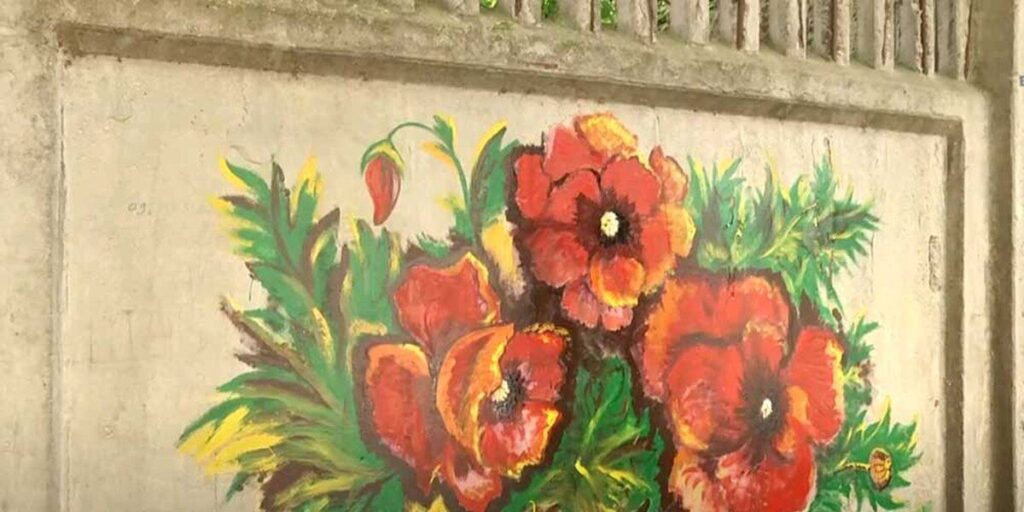 На паркані в дворі вінницької багатоповерхівки «розквітли» маки
