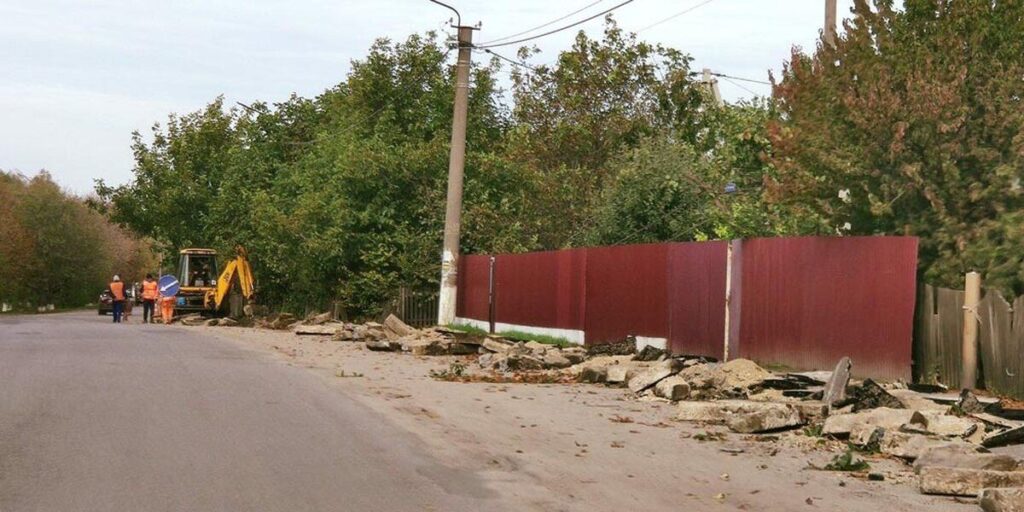 У Крижополі почали ремонт нещодавно перейменованої вулиці Олексія Порошенка