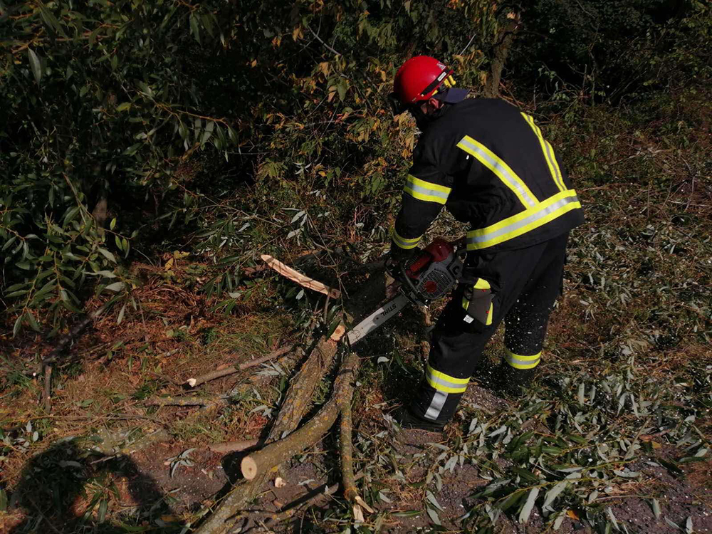 У Літинському районі рятувальники двічі  прибирали з дороги повалені вітром дерева