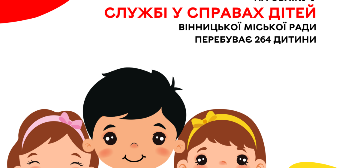 На обліку у службі у справах дітей Вінницької міської ради перебуває 264 дитини