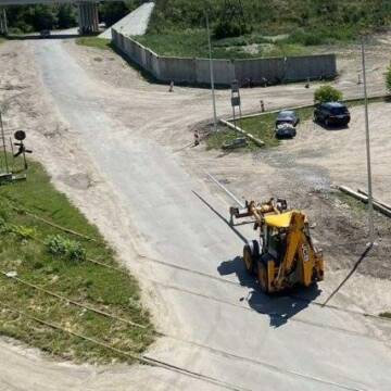 У Десні на вул. Гагаріна облаштовують зовнішнє освітлення