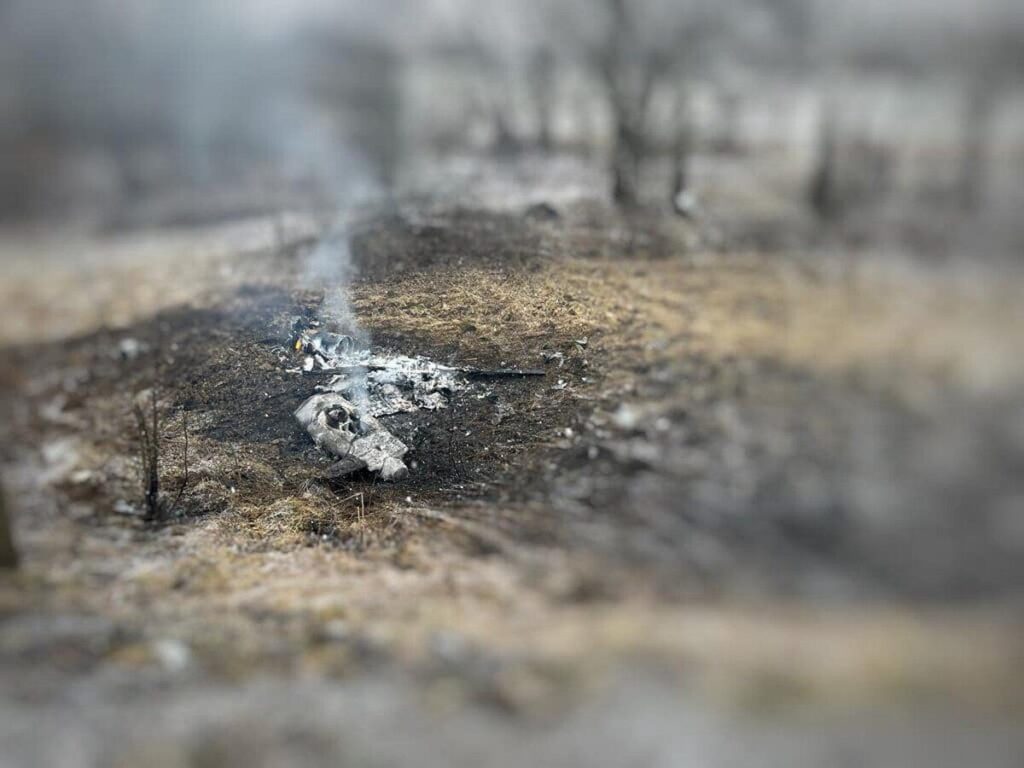 Начальник поліції опублікував фото збитих ракет на території Вінницького району