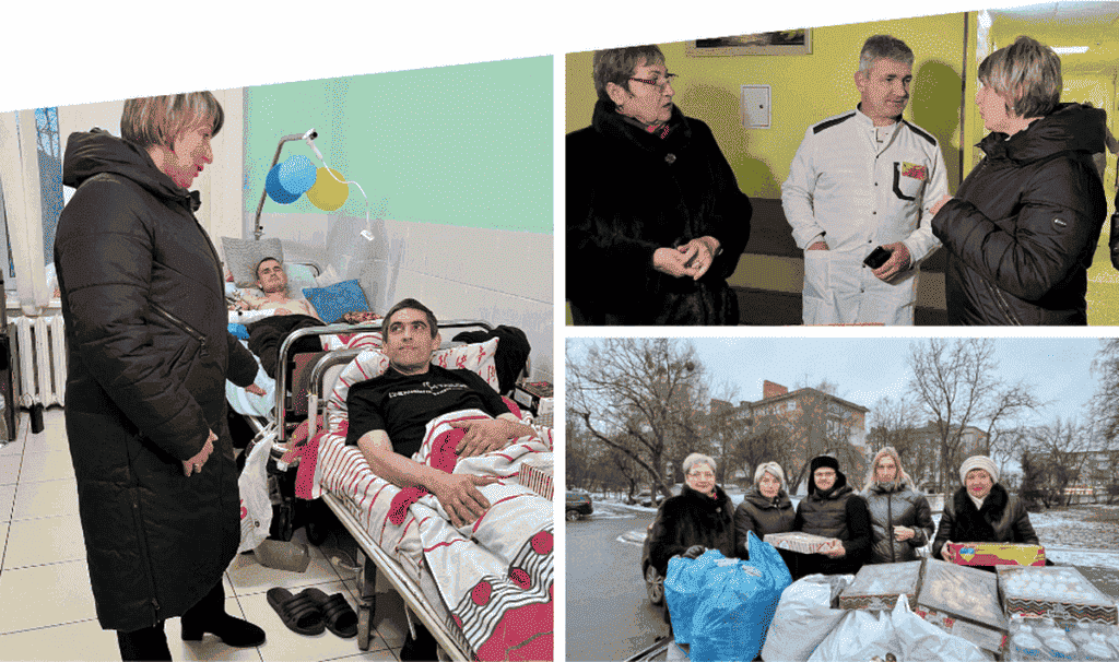 Військовим у медичних установах Вінниці передали смаколики та необхідні речі від департаменту соцполітики, працівників і