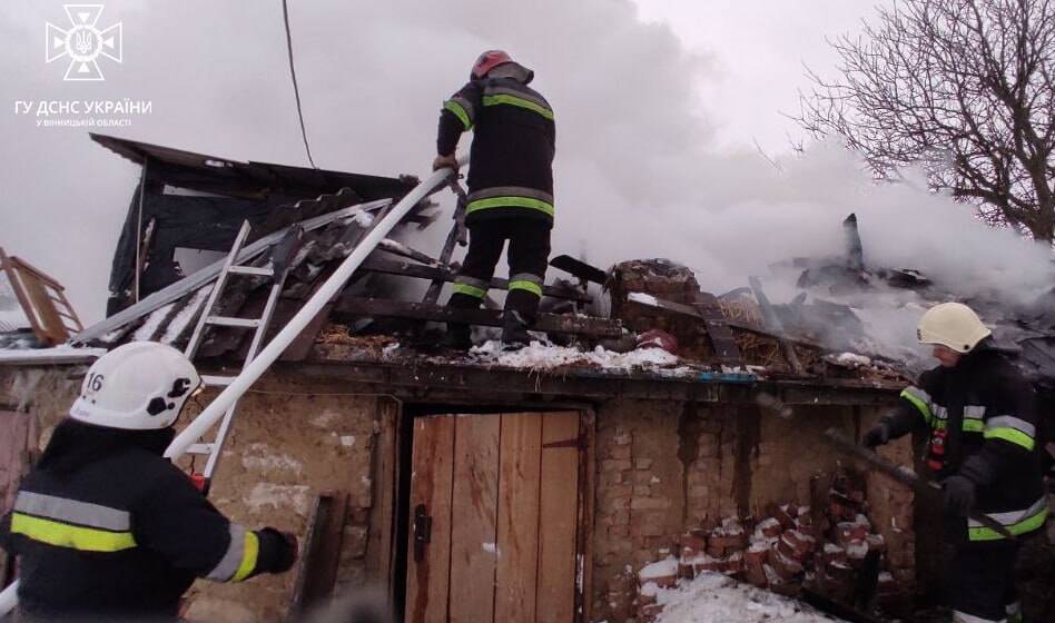 Минулої доби на Вінниччині загасили три пожежі у житлових будинках