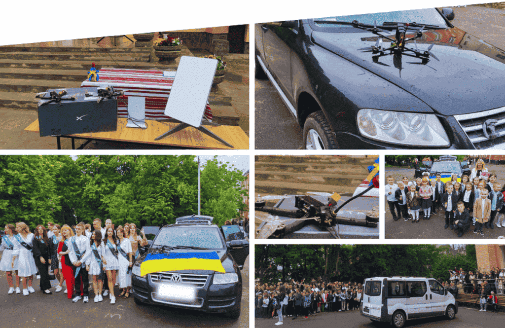 Два автомобілі, дрони та «старлінк» передали на фронт вінницькі ліцеї №16 та №22