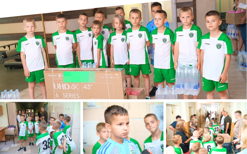 Юні футболісти з Вінниці а свій виграш передали лікарні, де відновлюються військові