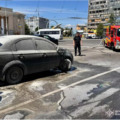 У Вінниці біля Будинку офіцерів спалахнув автомобіль
