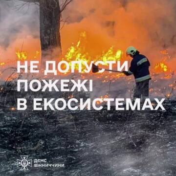 Рятувальники Вінниччини за добу ліквідували 22 пожежі