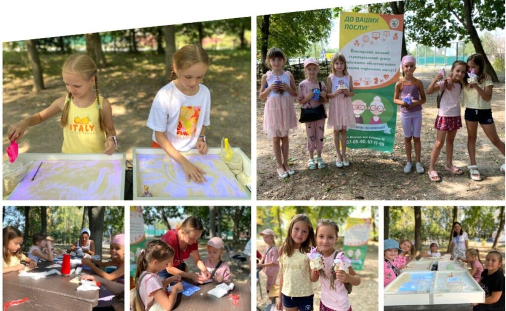 У Вінницьких Хуторах відбувся майстер-клас з пісочної анімації та виготовлення ляльок-мотанок