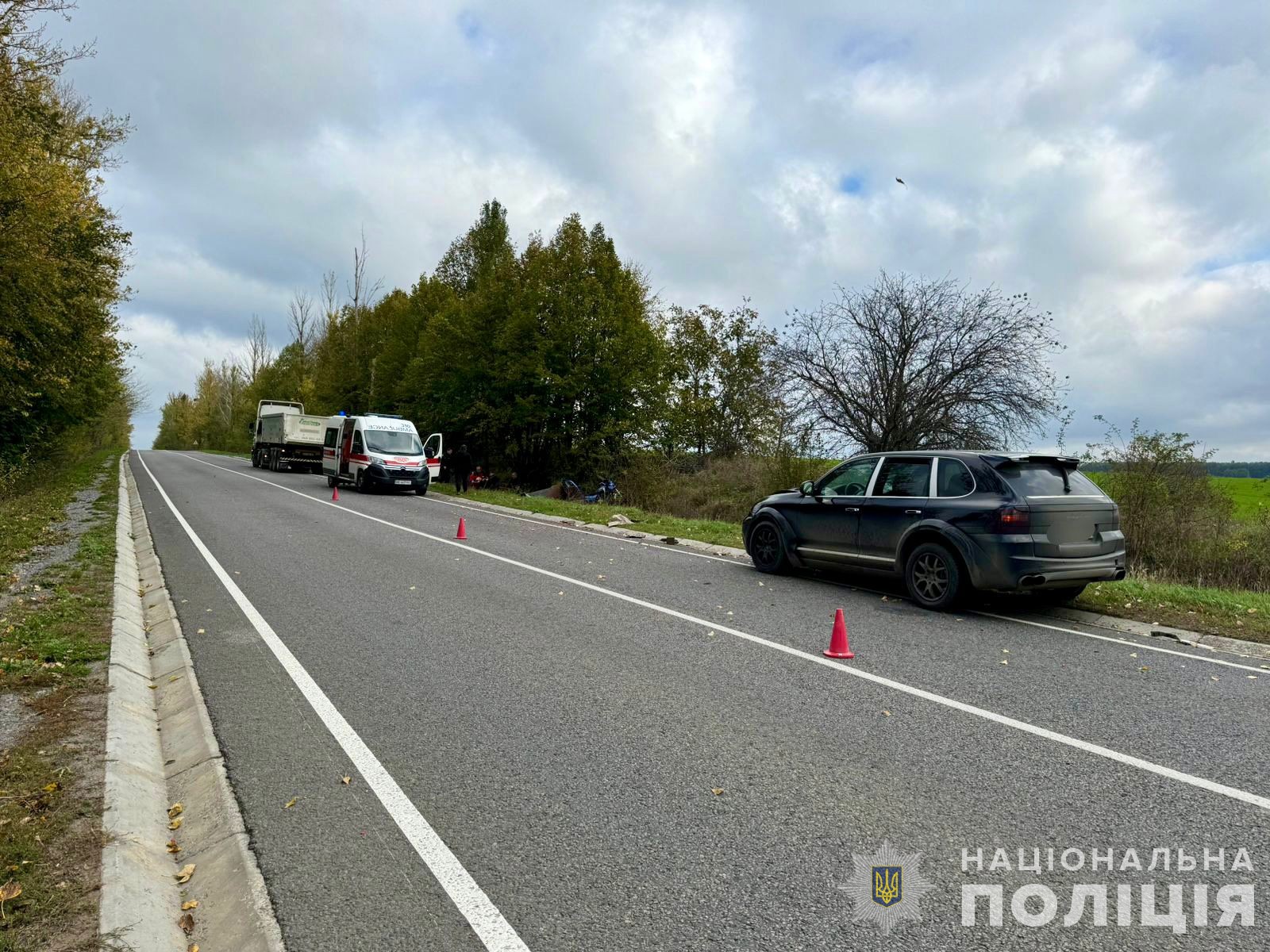 Porsche Cayenne в Жмеринському районі не розминулась з трициклом