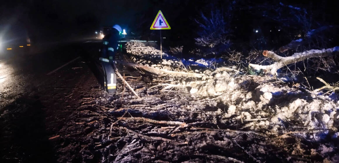 Повалені дерева та застрягла швидка: рятувальники Вінниччини за добу отримали 7 викликів через негоду