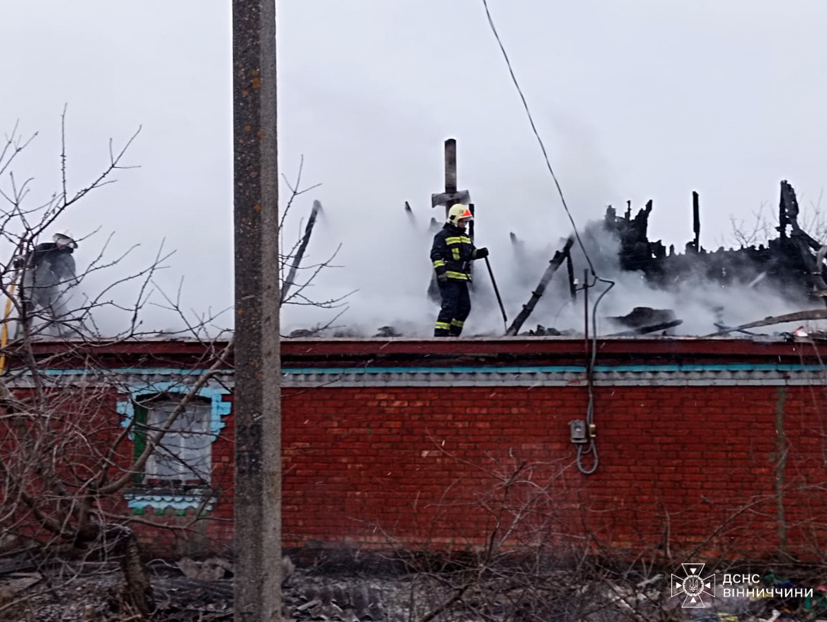 На Вінниччині горів приватний житловий будинок