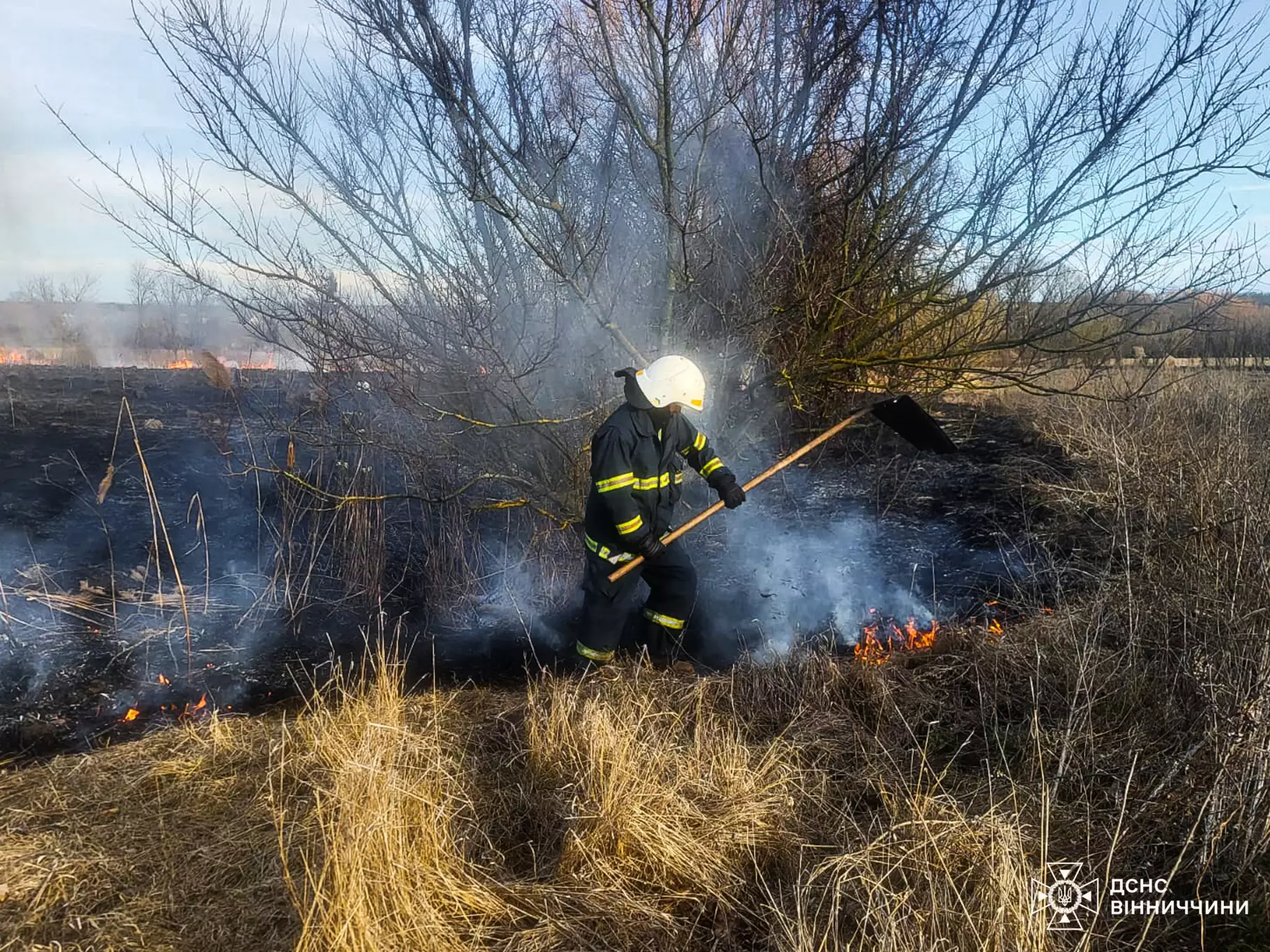 Пожежі на відкритих територіях: на Вінниччині горіло 10 гектарів сухої трави