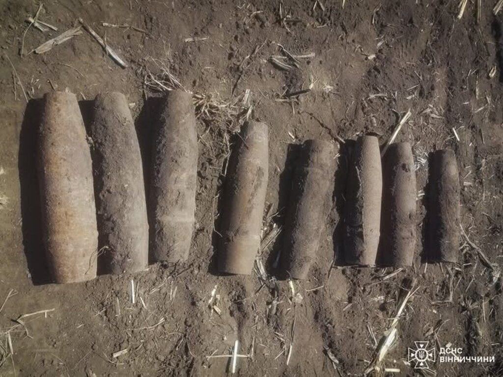 На Вінниччині знищили вісім артснарядів часів Другої світової війни