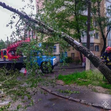 ДСНС здійснила 23 виїзди для ліквідації наслідків негоди в області
