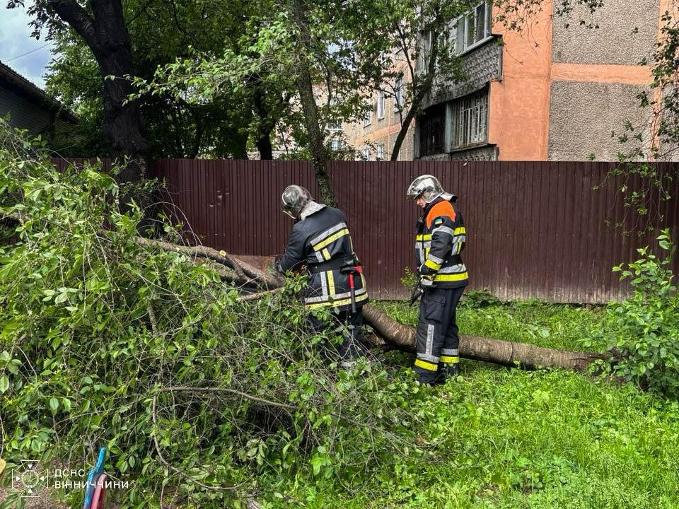 На Вінниччині рятувальники ліквідовували наслідки зливи