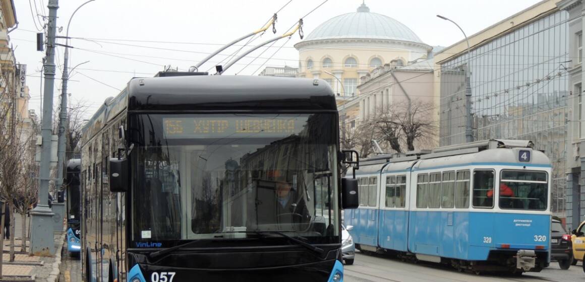 У Вінниці 1 липня тролейбуси на Соборній завершать рух на годину раніше