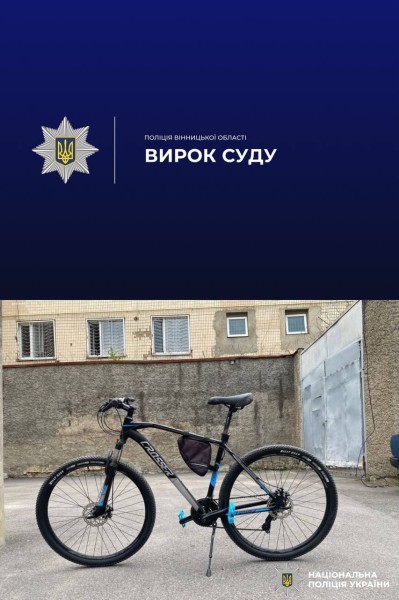 У Вінниці серійний викрадач велосипедів отримав понад 6 років тюрми