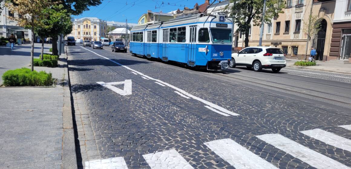 У центрі Вінниці з’явилася нова смуга для тролейбусів і автобусів