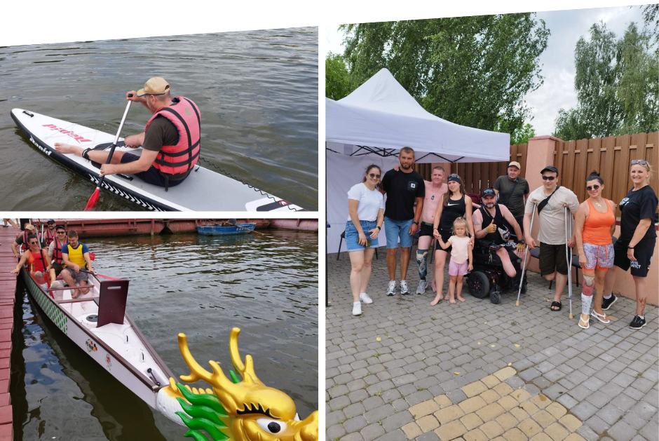 У Вінниці для ветеранів та ветеранок міська рада влаштувала катання на SUP-дошках та човнах «драконах»
