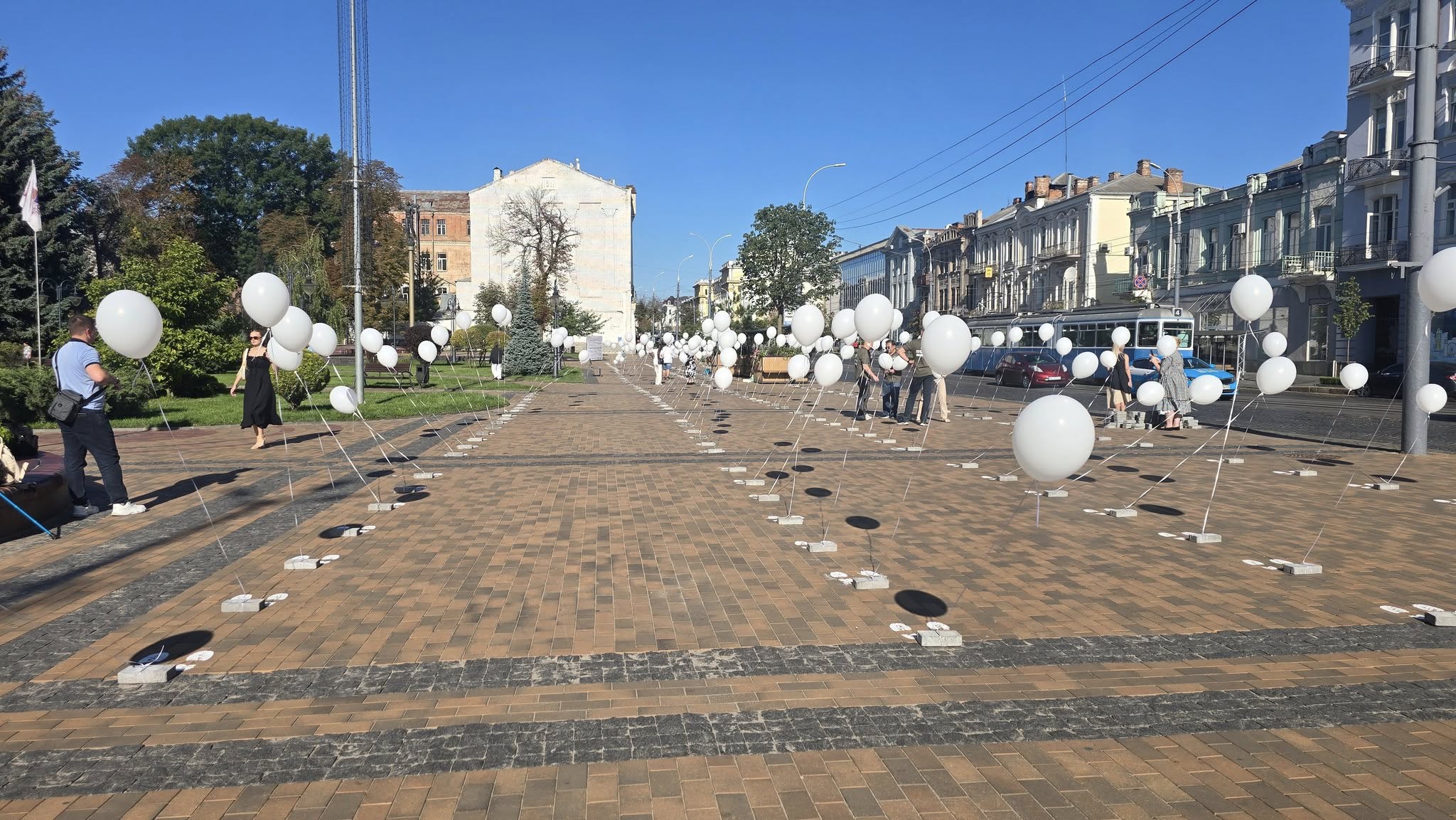 Білі кульки у Вінниці