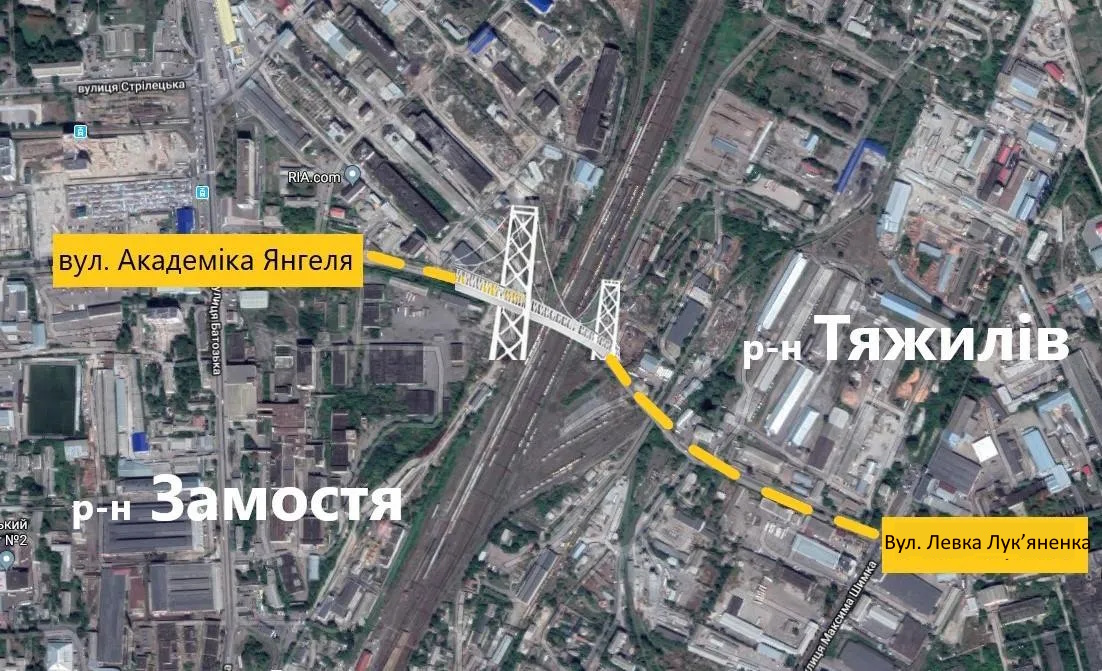 Проєкт мосту з Замостя на Тяжилів