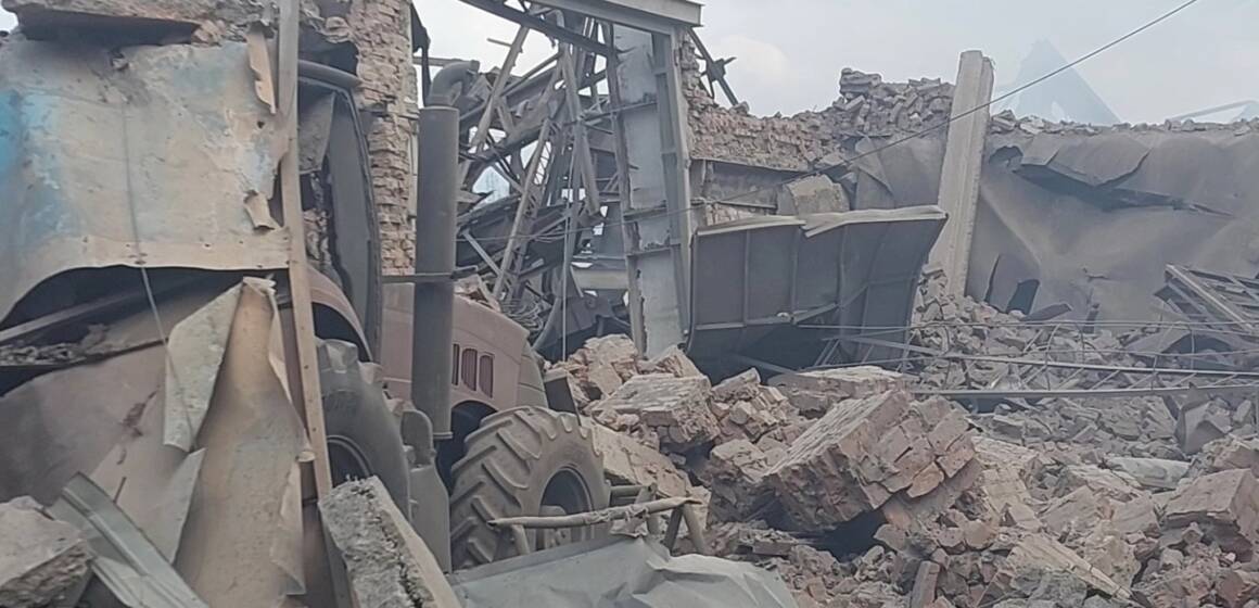 Зруйноване підприємство у Вінниці під час атаки 10 вересня