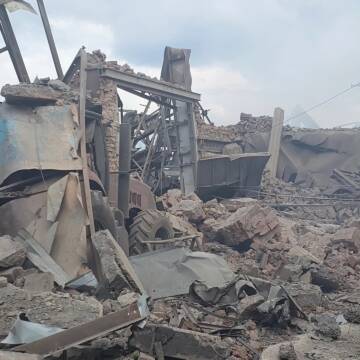 Зруйноване підприємство у Вінниці під час атаки 10 вересня