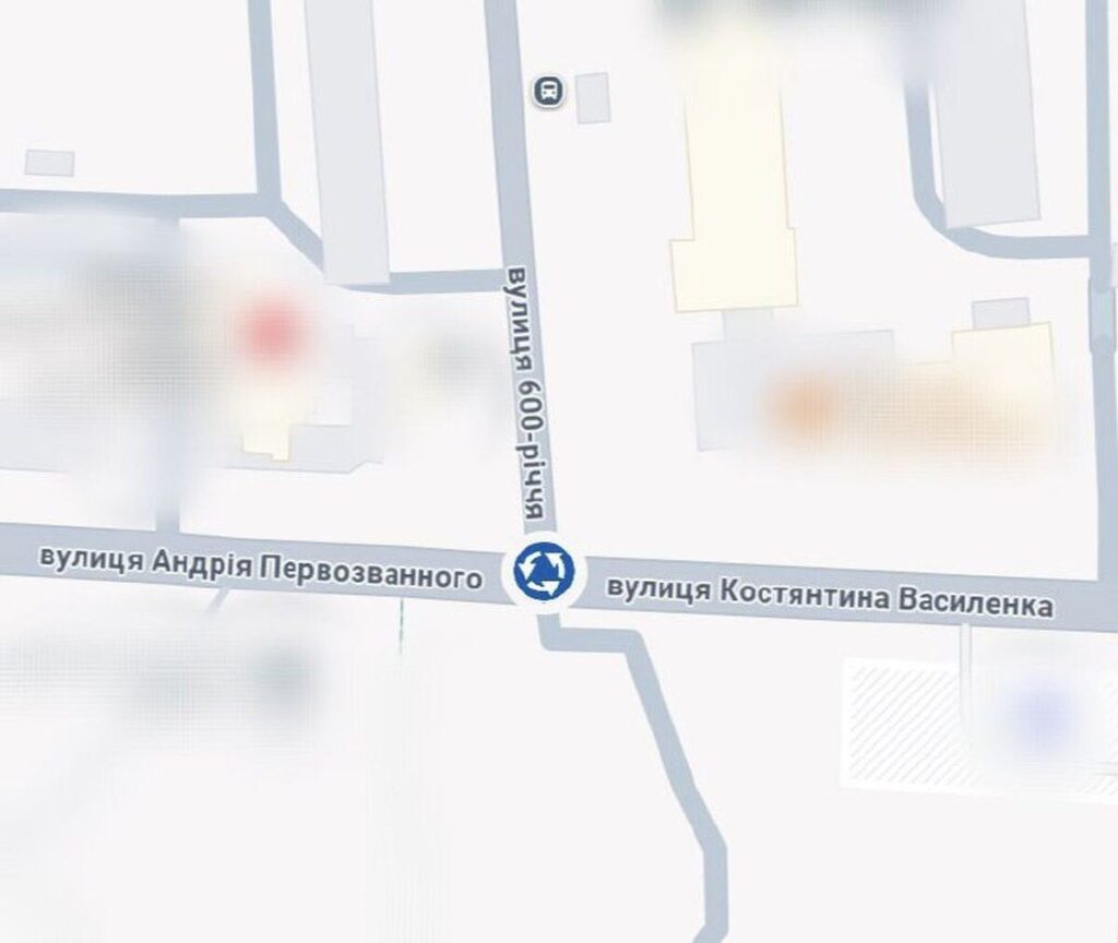 Круговий рух на перехресті у Вінниці, схема