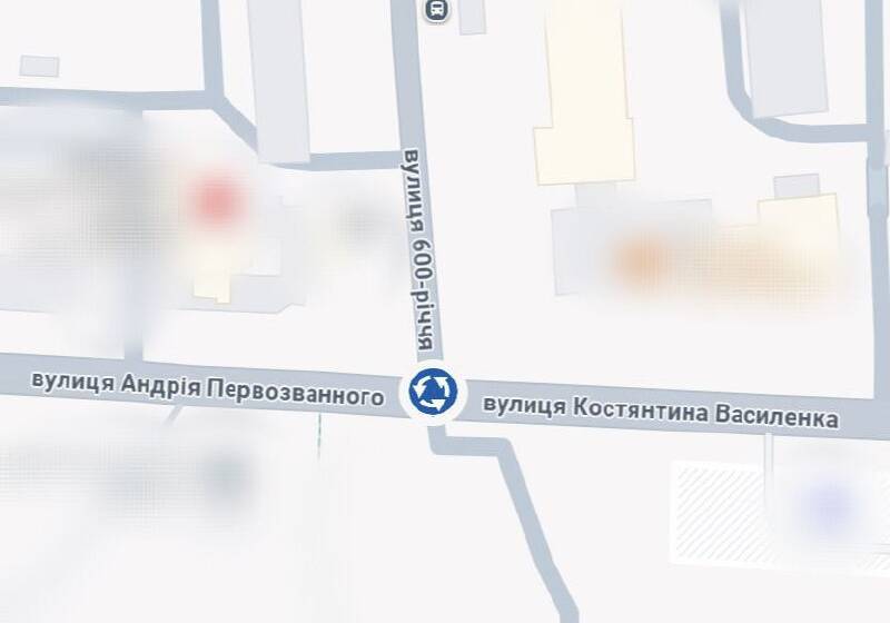 Круговий рух на перехресті у Вінниці, схема