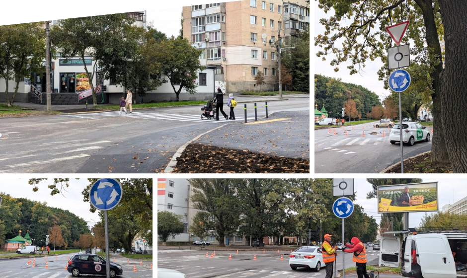 На перехресті Первозванного та 600-річчя у Вінниці запрацював круговий рух
