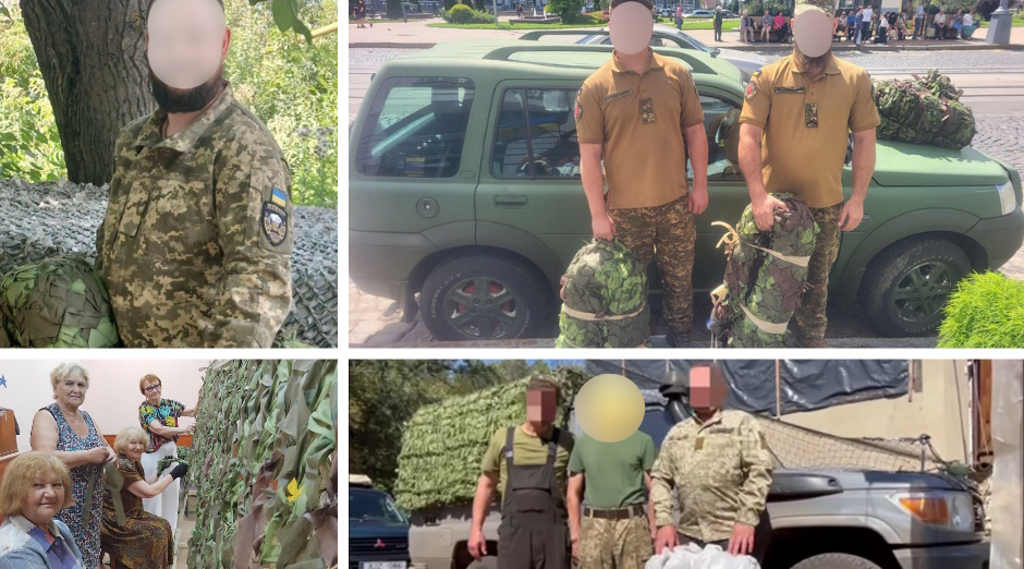 Відвідувачі Вінницького терцентру сплели понад 20 маскувальних сіток для військових за місяць