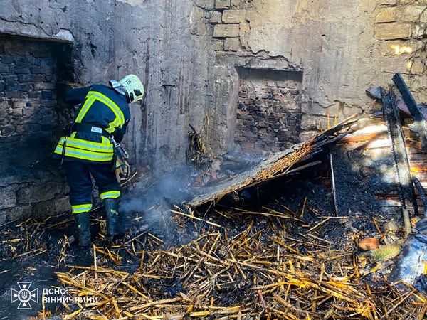 Рятувальники Вінниччини минулої доби загасили три пожежі