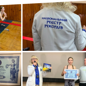 Вінничанка Карина Медведська встановила рекорд України з присідань серед жінок (1) Вінничанка Карина Медведська встановила рекорд України з присідань і присвятила перемогу батькові