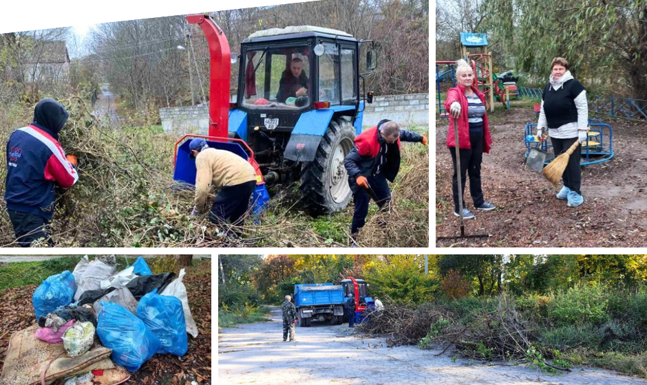У Вінницькій громаді триває осіннє прибирання приватного сектору