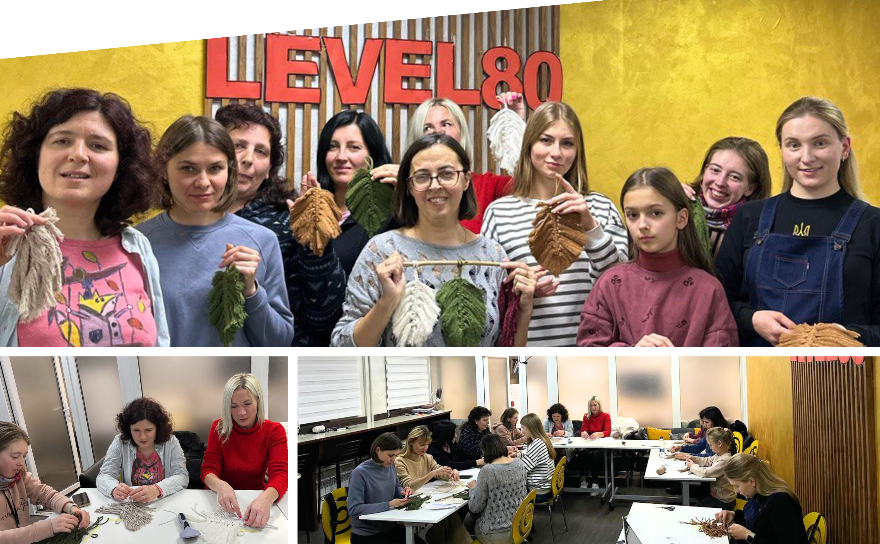 Творчий вечір у VinSmart Центрі: вінничани опанували техніку вузликового плетіння